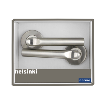 Gamma deurkruk set Helsinki rond rozet RVS