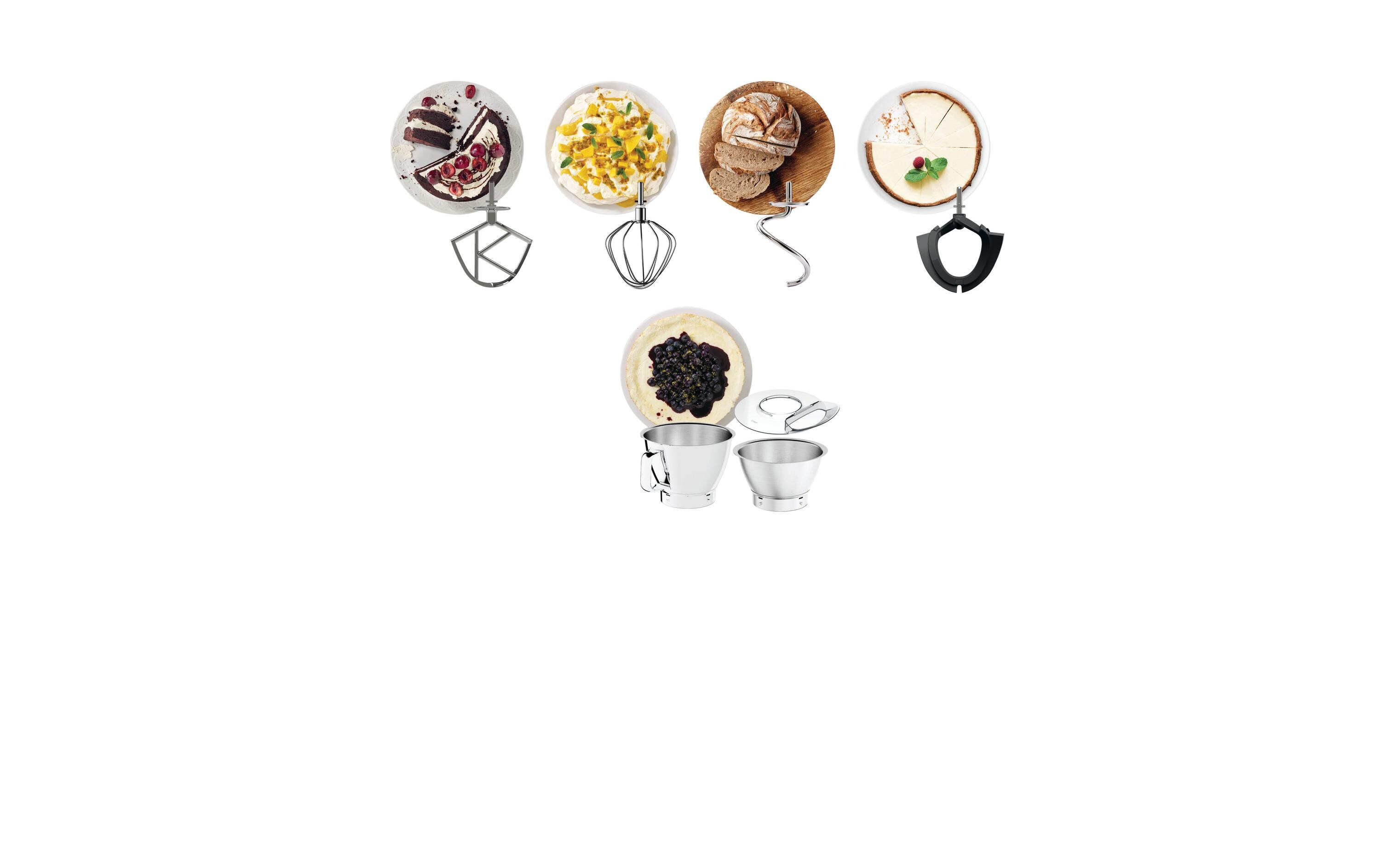 Küchenmaschine Chef Baker KVC85.004SI Silber<br>Küchenmaschine mit integrierte Waage und Timerfunktion