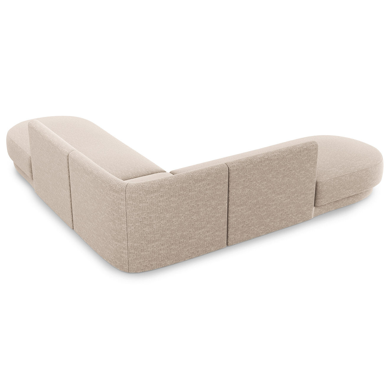 Micadoni Limited Edition Canapé d'angle Symétrique Miley 5 Places beige - 220x220x74 cm