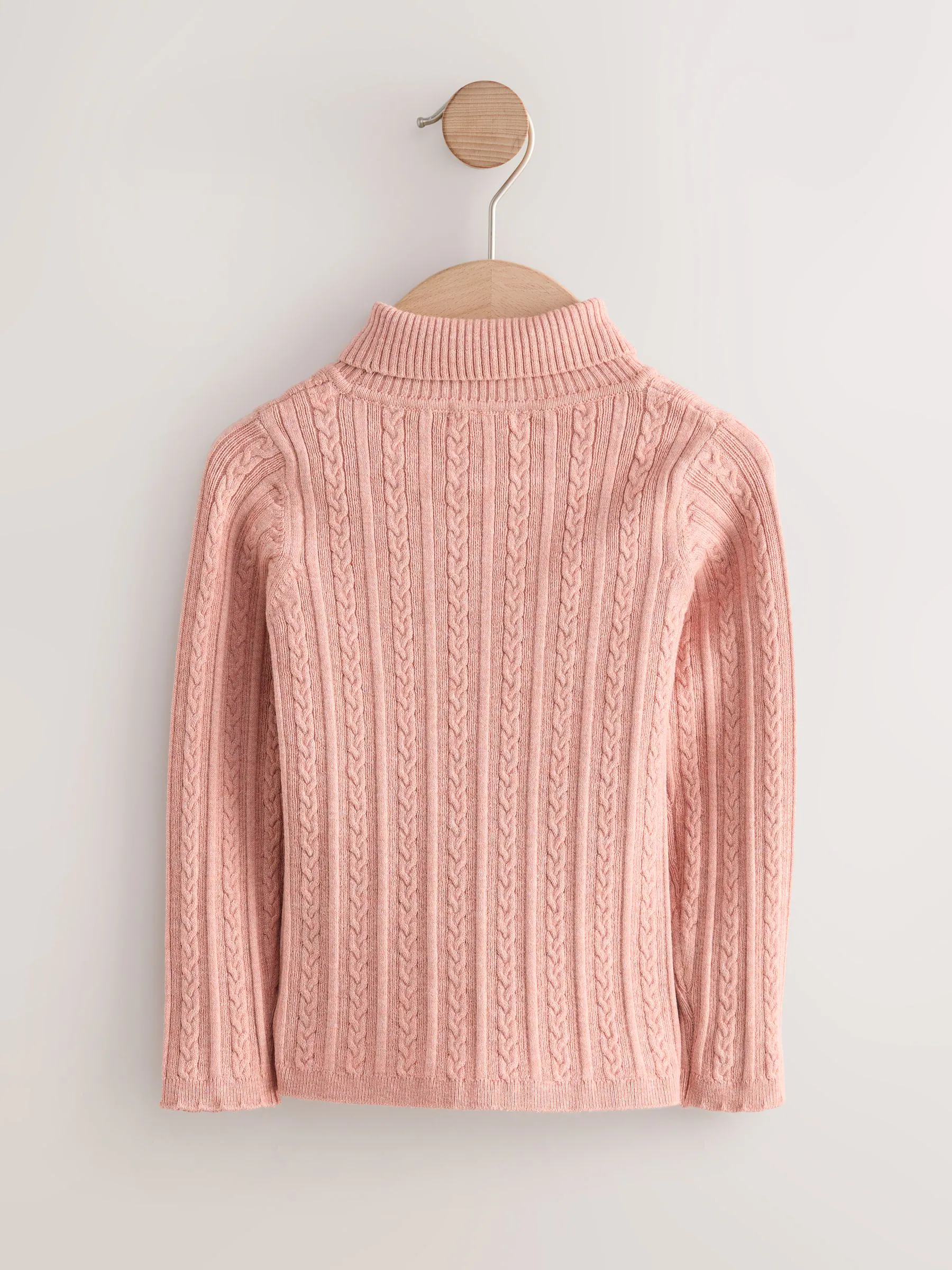 Roze - Trui met rolkraag (3 mnd-10 jr)