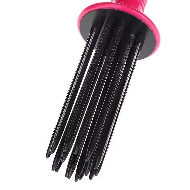 (Ø4cm) Rundbürste Haar Styling Volumen Locken Bürste - Pink / Schwarz