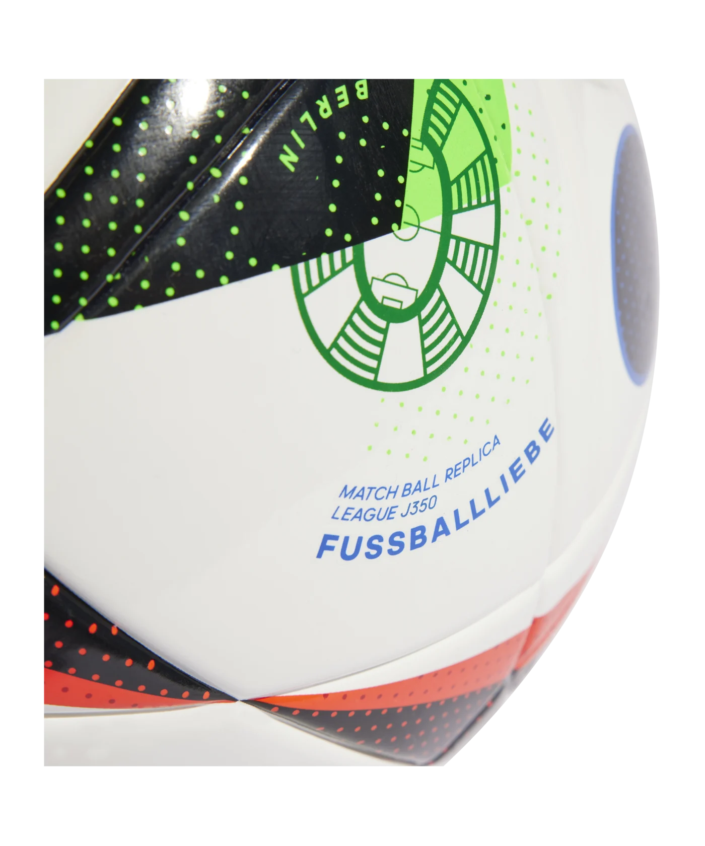 adidas Fussballliebe League Junior 350g Lightball EM 2024 Weiss Schwarz Blau