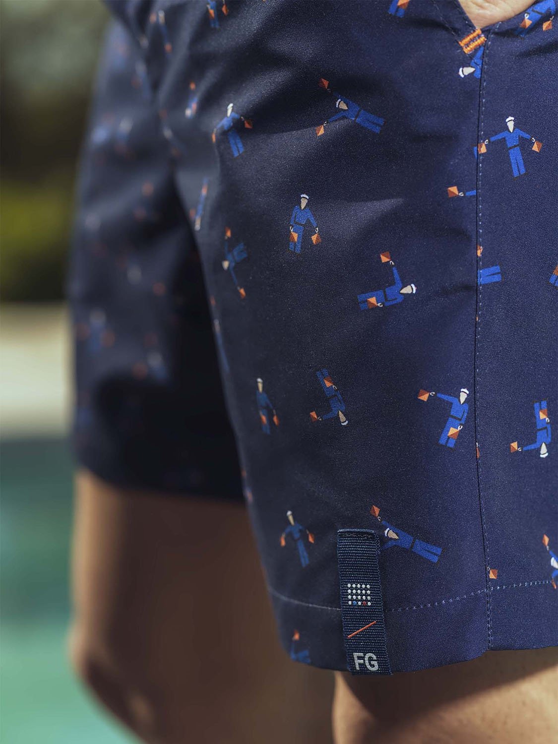 Short de Bain Homme Fabriqué en France Marine