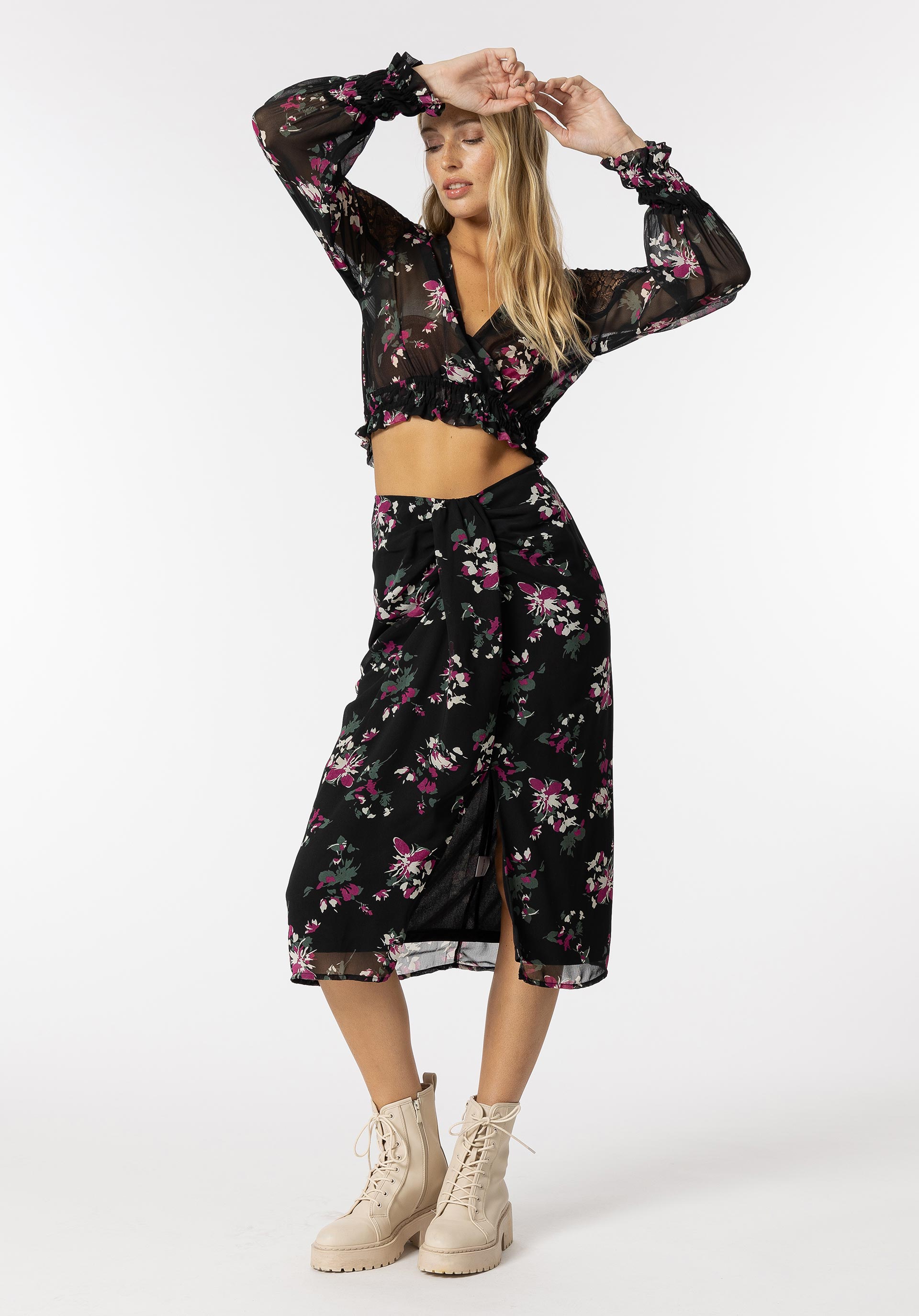 Saia Midi Estampada