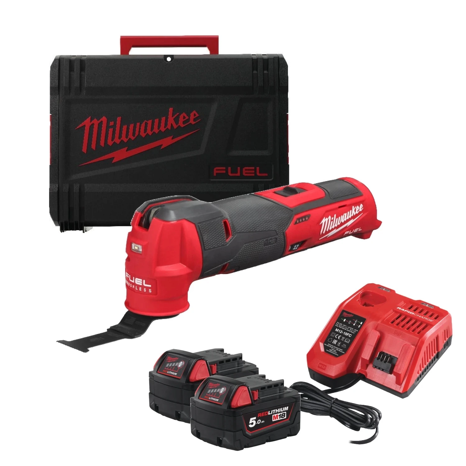 Milwaukee M12 FMT-422X 12V Li-ion accu Multitool set (1x 4.0Ah   2.0Ah accu) in HD Box - Oscillerend