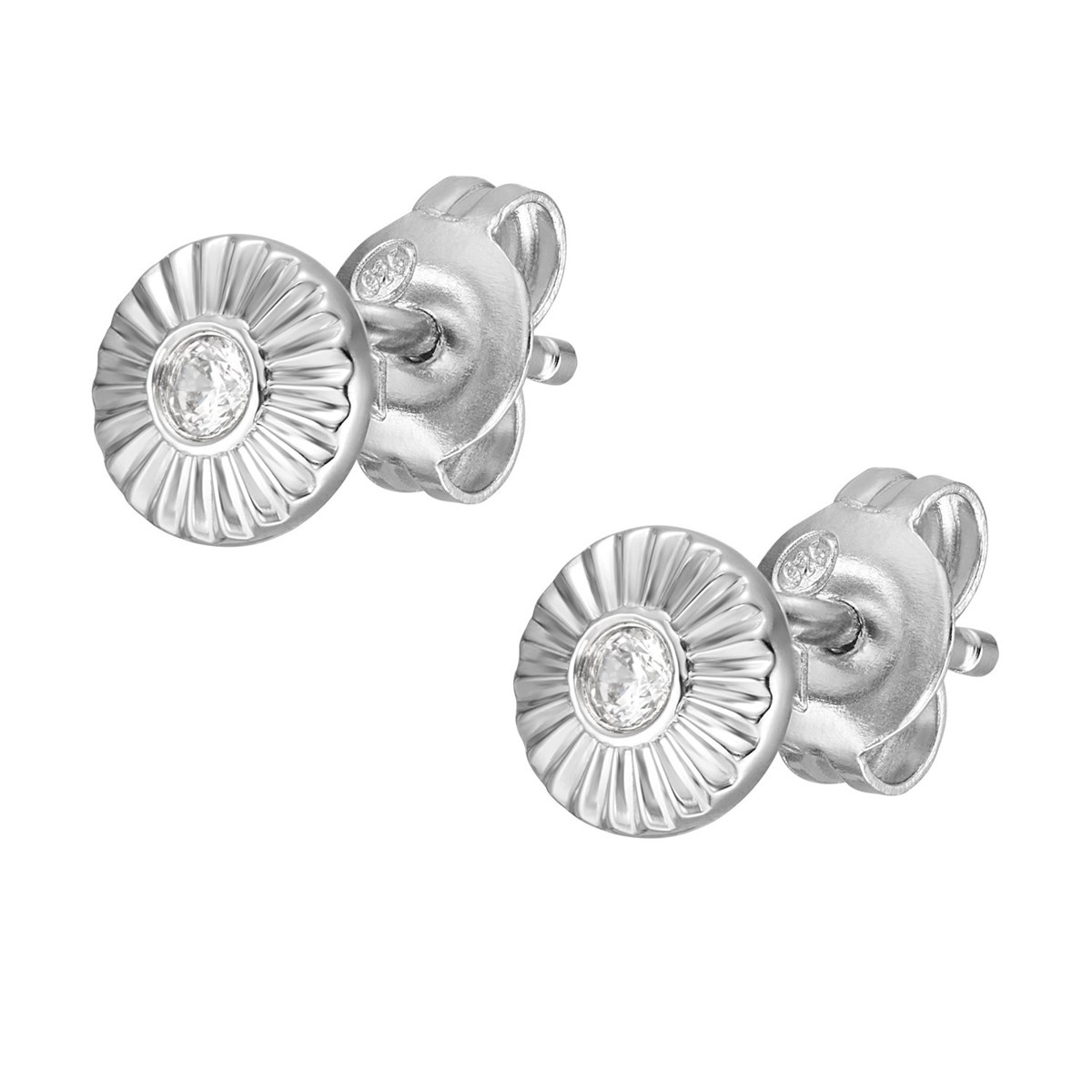 Clous d'oreilles Fossil circulaires texturés