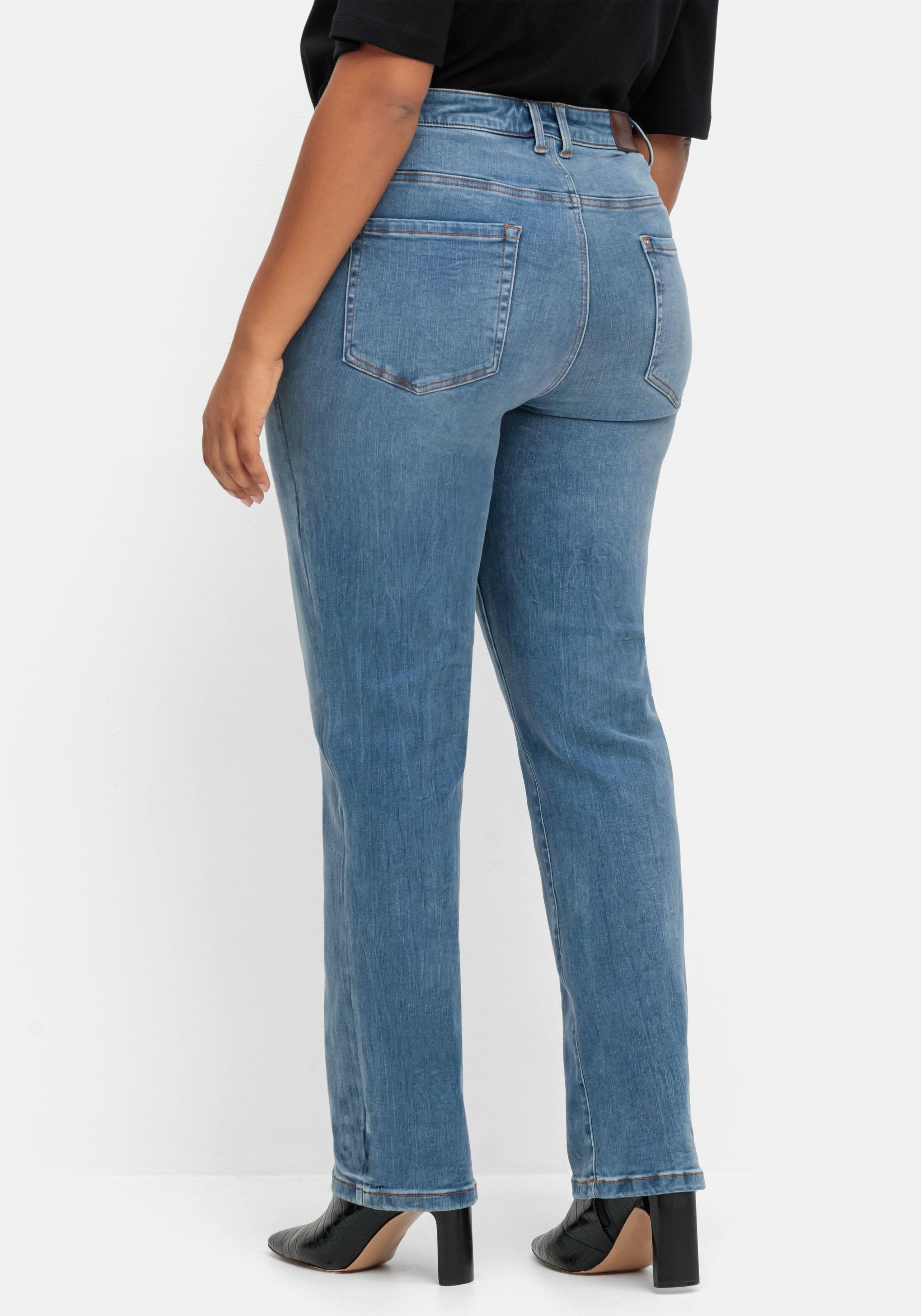 Gerade Stretch-Jeans mit Bodyforming-Effekt