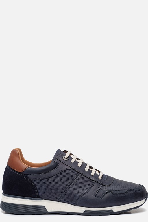 Van Lier Positano Sneakers blauw Nubuck