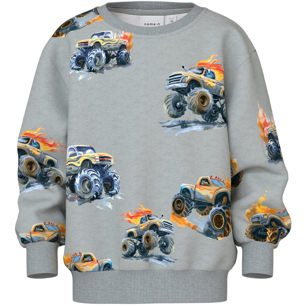 Køb Name It Grey Melange Nmmdali Ls Nreg Sweat Unb