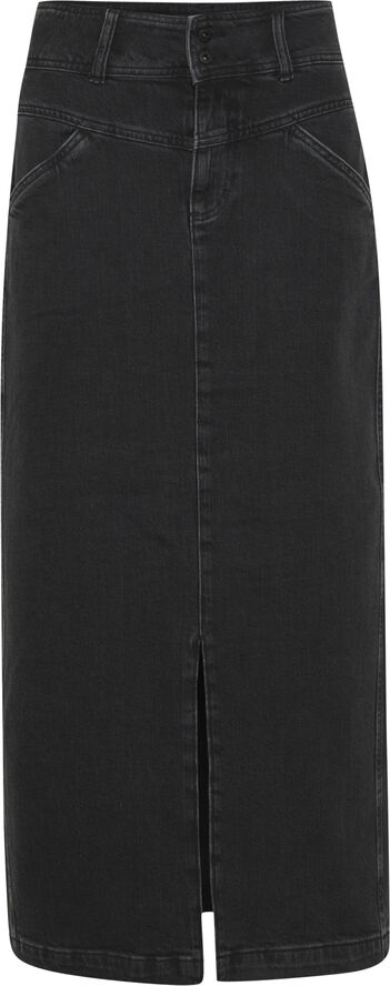 PULZ Jeans PZMALLE HW Skirt Black denim