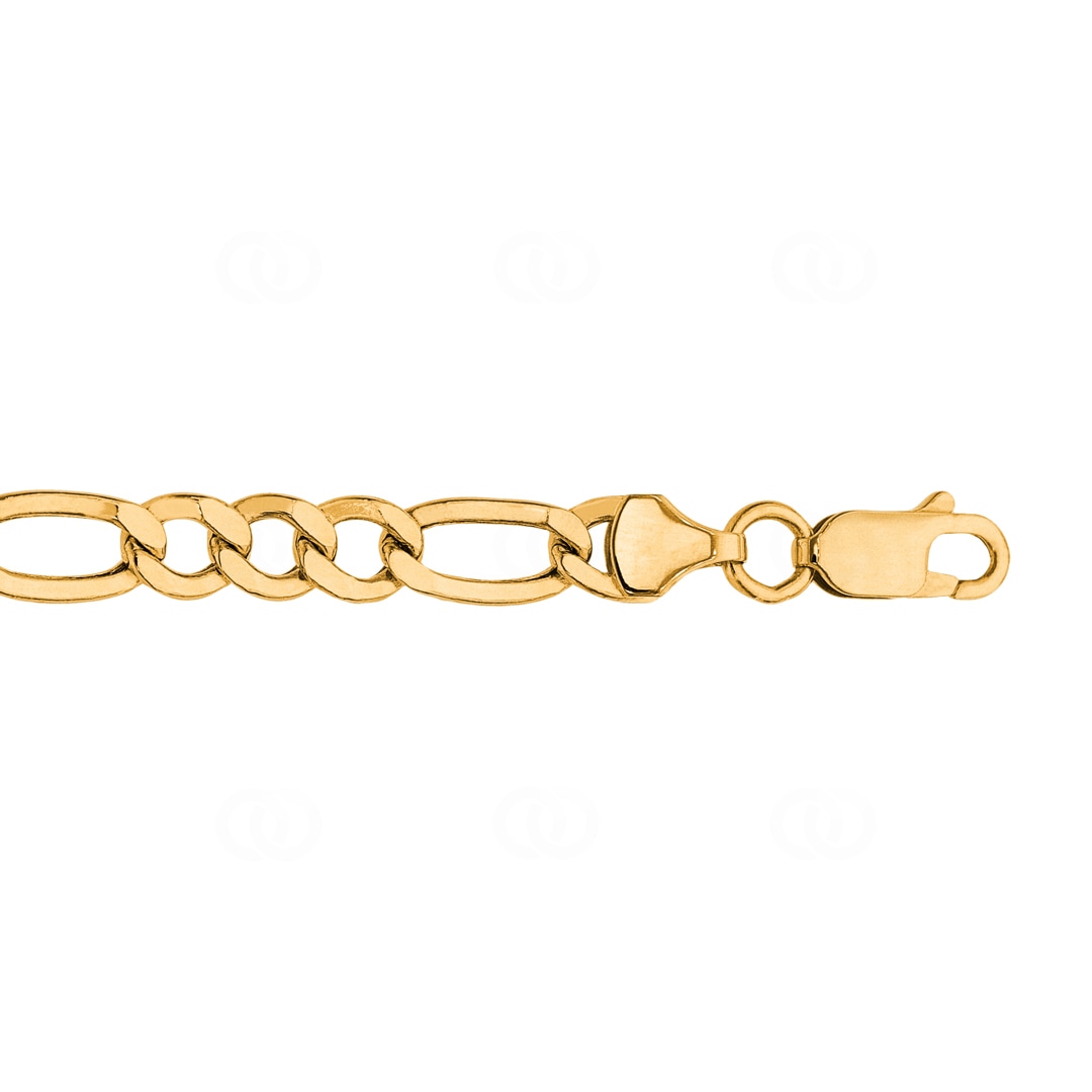 5.2mm Figaroarmband 750/18 K Gelbgold halbmassiv