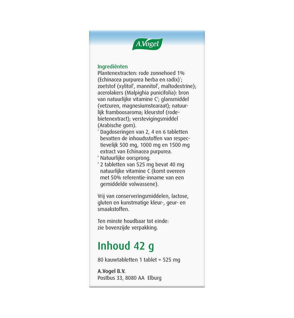 A.Vogel Echinaforce junior & vitamine C (80 kauwtabletten)