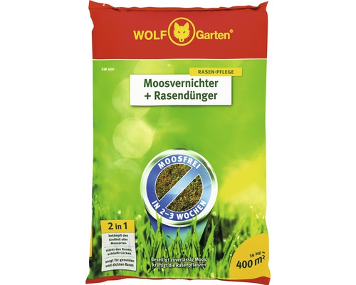 WOLF-Garten Mosbestrijder en Gazonmeststof 14 kg 400 m²