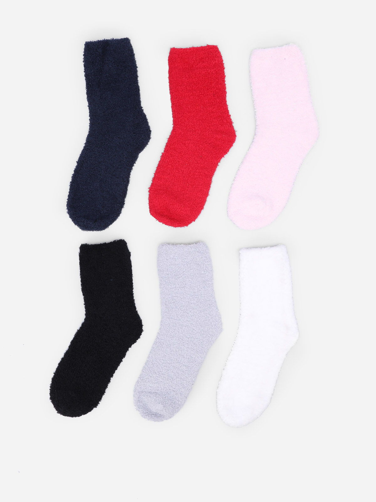 Lot de 6 paires de chaussettes duveteuses- Multicolore
