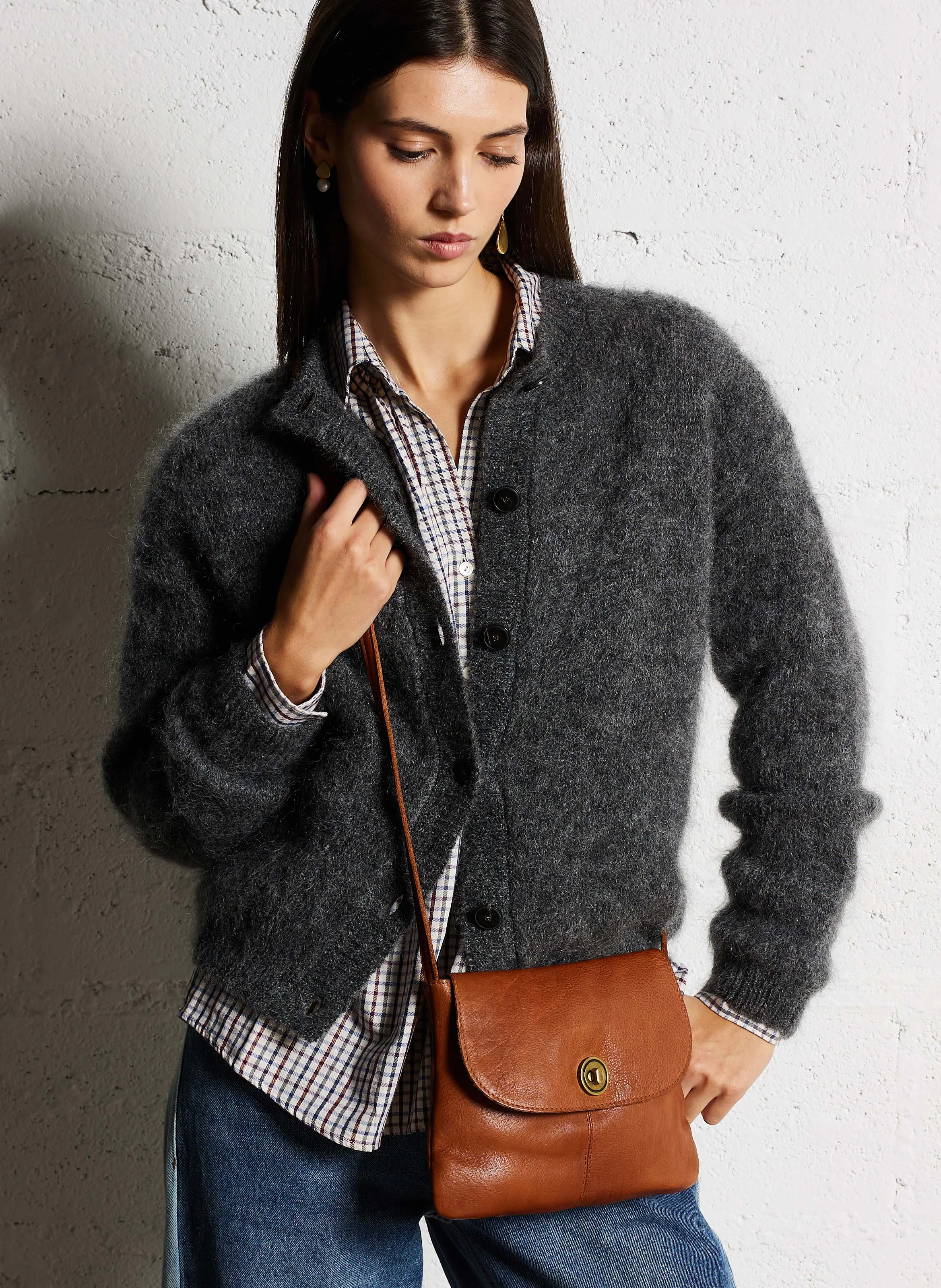 TOTALLY - Sacoche bandoulière en cuir | Doré