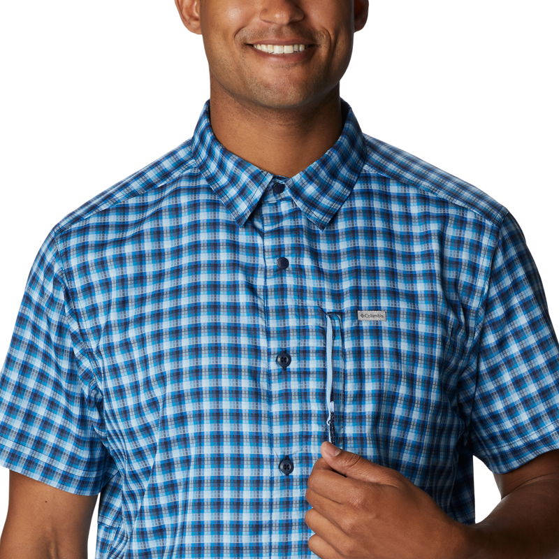 Columbia Silver Ridge Utility skjorte SS, herre Collegiate Navy Plaid - Spejder Sport