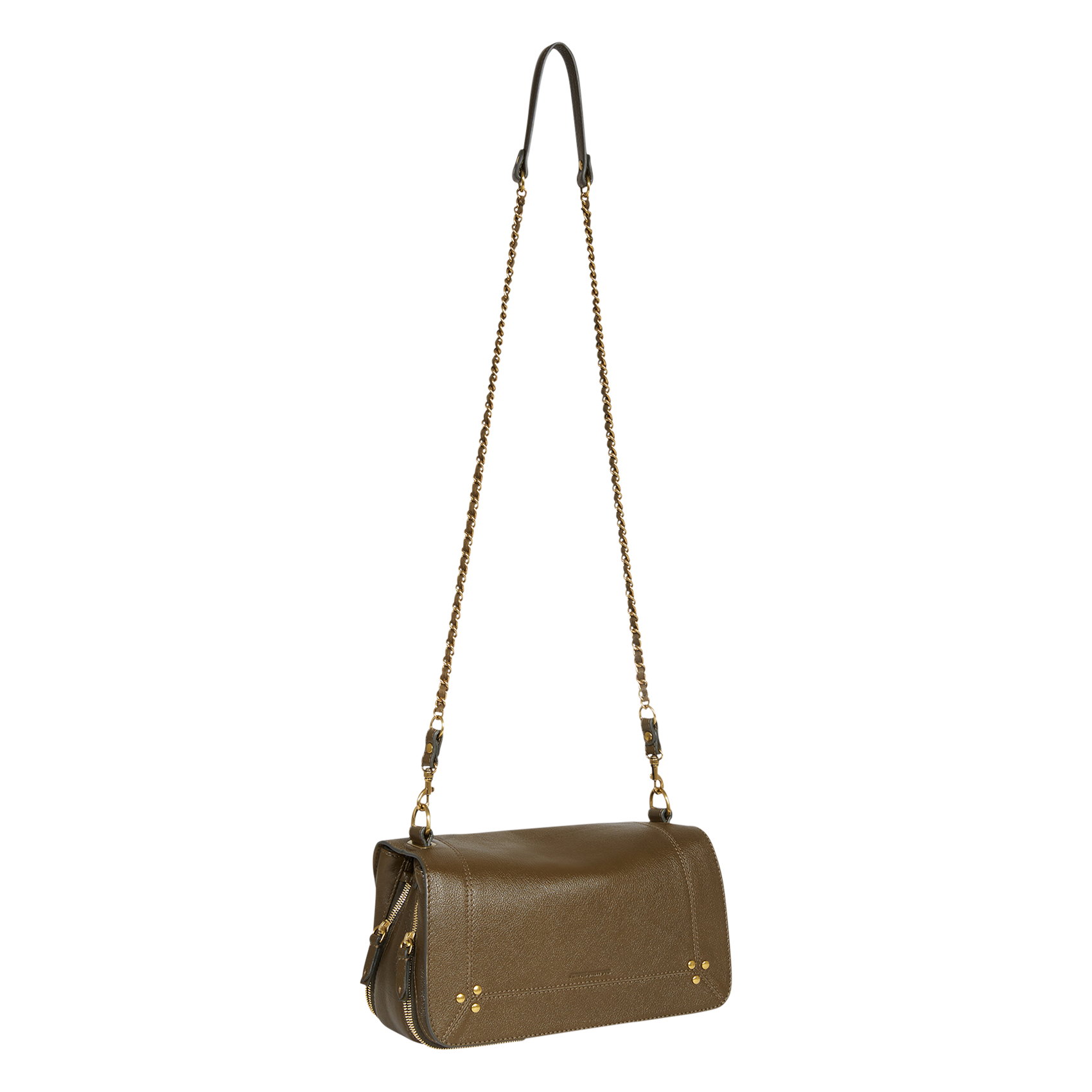 BOBI - Sac bandoulière en cuir | Kaki