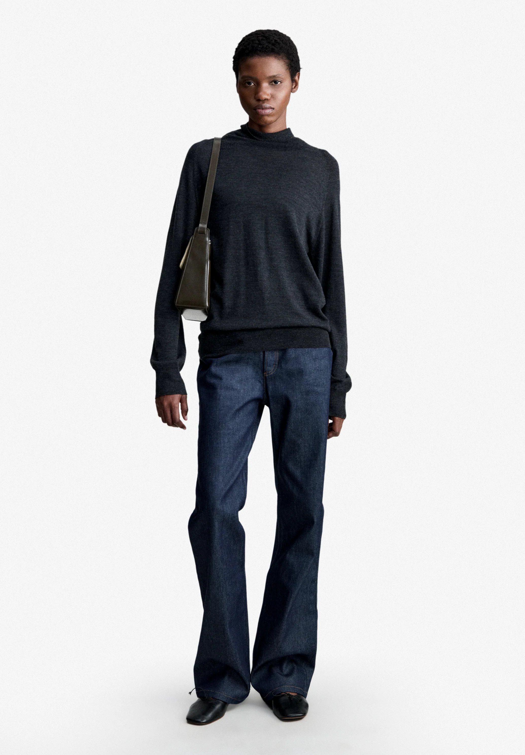 Sous-pull gris anthracite en laine - Anthracite chine