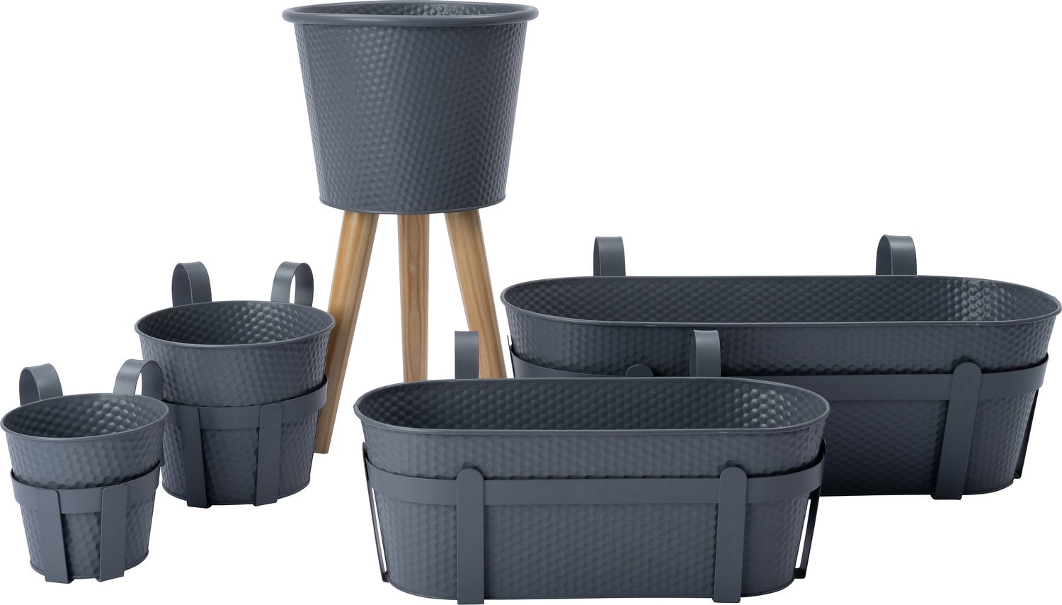 Intratuin hangpot Semi grijs 24 x 18 x 18 cm