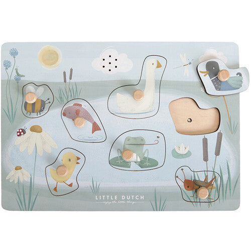 Little dutch knoppuzzel met geluid little goose - 7st