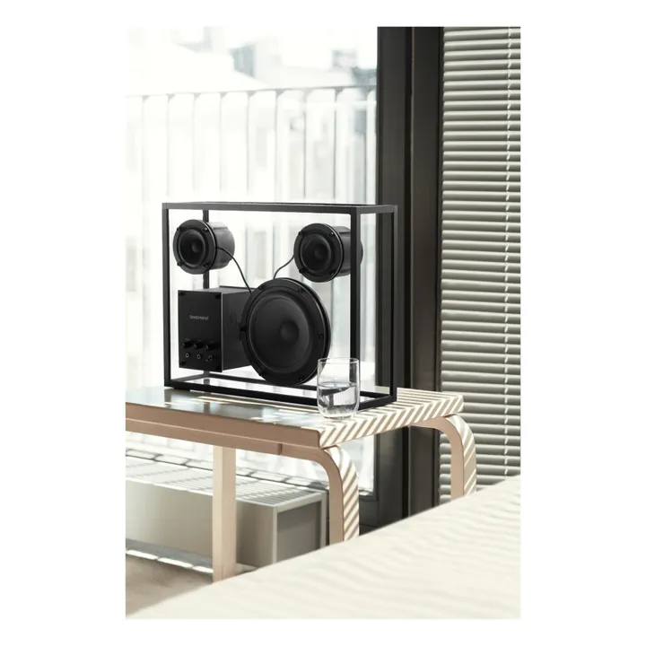 Transparent Speaker Enceinte en verre trempé | Noir