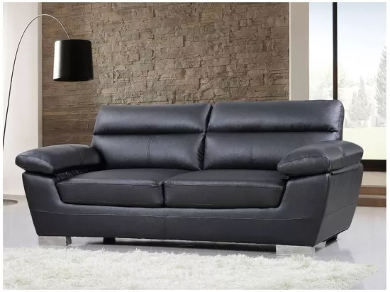 Canapé fixe en cuir reconstitué et PVC 