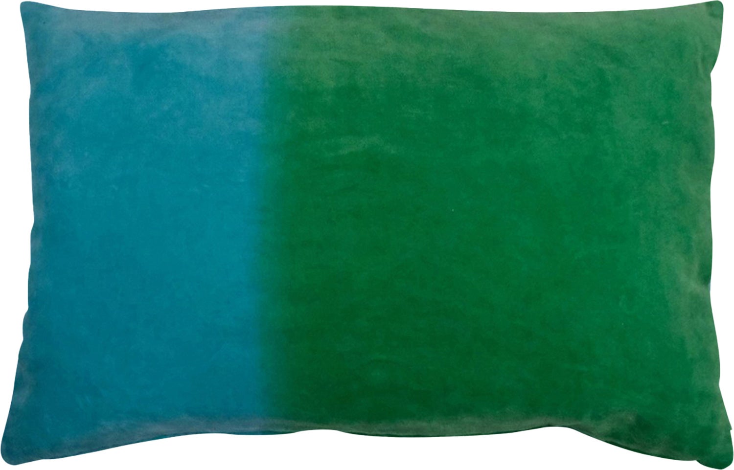 Linen & More Lara sierkussen duotoon blauw / groen 30 x 50 x 8 cm