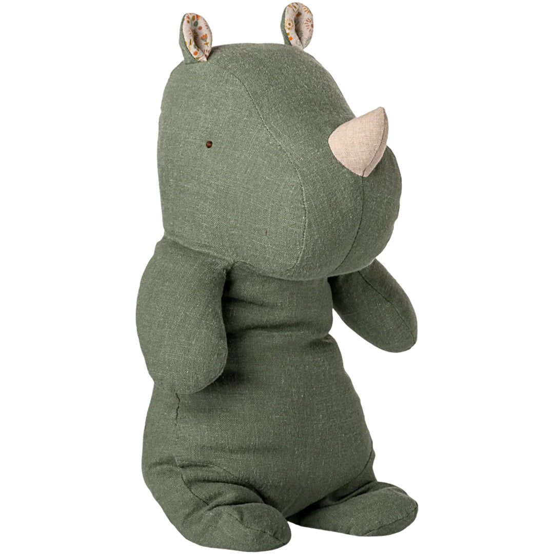 maileg knuffelneushoorn safari friends - sage - 34 cm