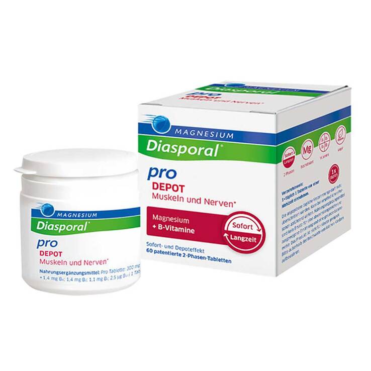 Magnesium Diasporal pro + B-Vit.DEPOT Musk. + Nerv.Tab, 60 St