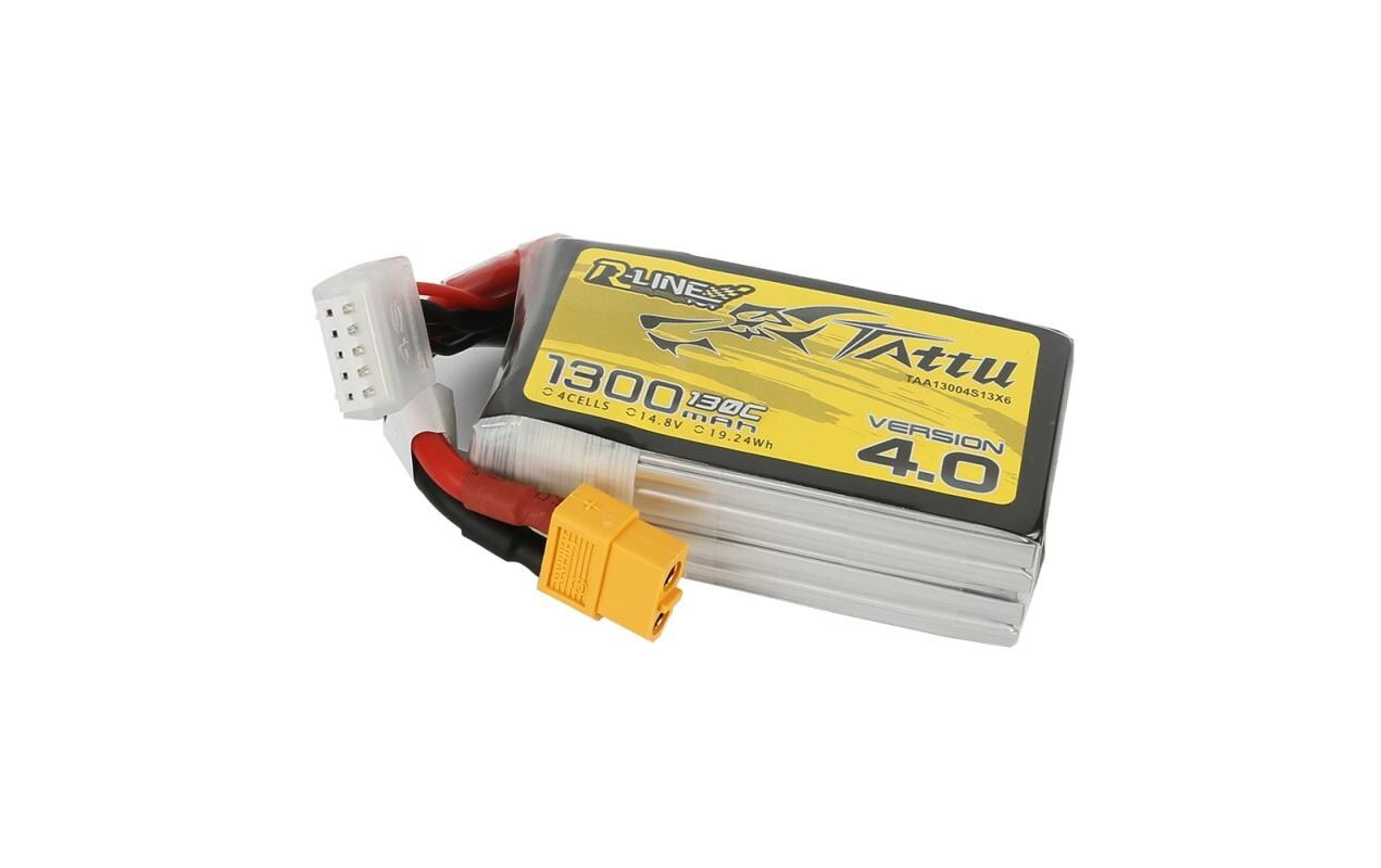 RC-Akku LiPo 1300 mAh 14.8 V 130C R-Line V44S LiPo Akku mit XT60 Stecker