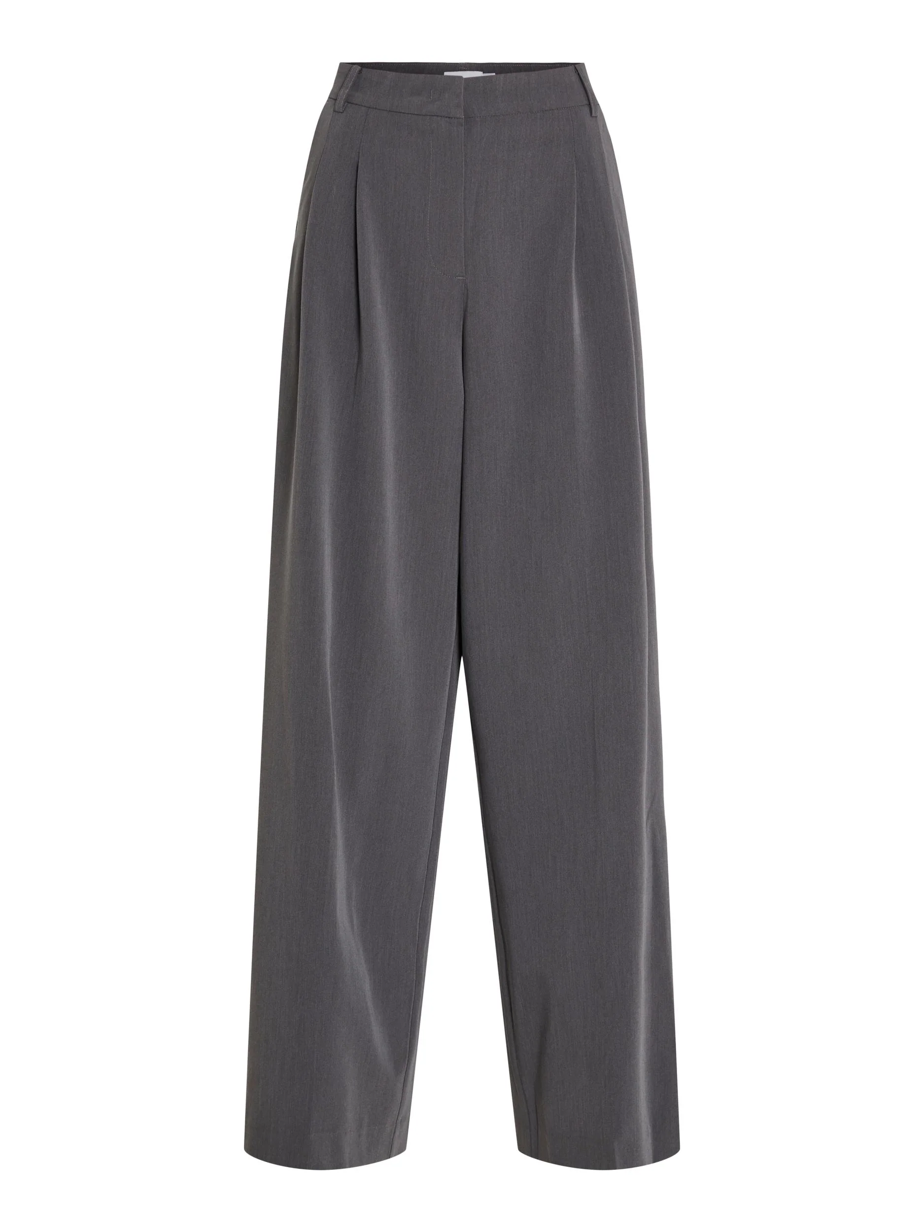 Vila  Vivera volume high-waist bukser - grå