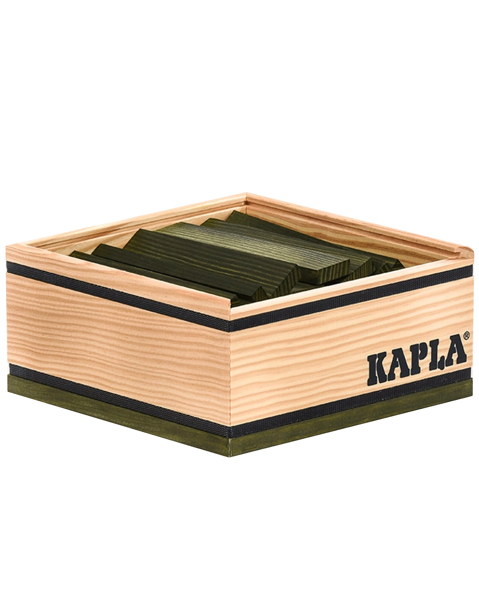 Holzbauplättchen QUADRATE 40-teilig in grün