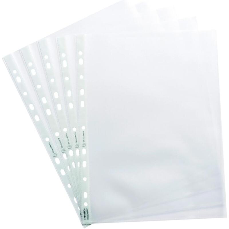 Sachet de 50 pochettes perforées PP recyclé Forever 9/100e - A4 - Translucide