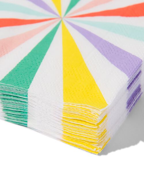 serviettes multicolores 24 x 24 cm lot de 20