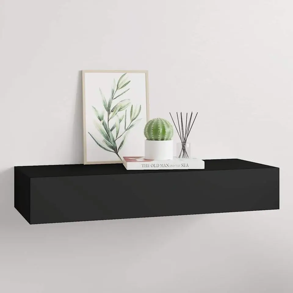 vidaXL - Ladeschap - Zwart - MDF