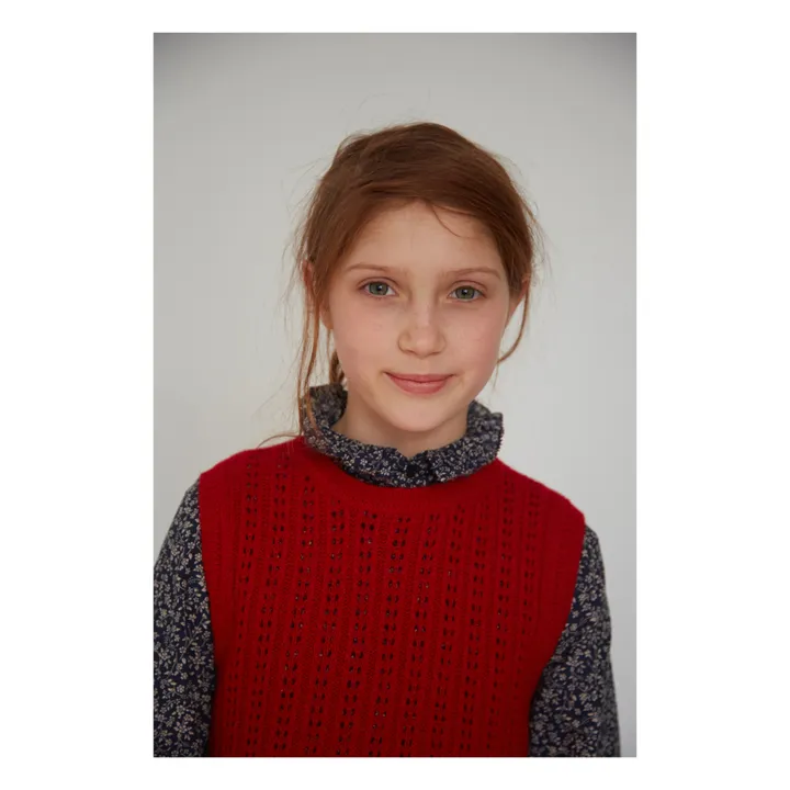 Caramel Pull Sans Manches Laine Mocho | Prune