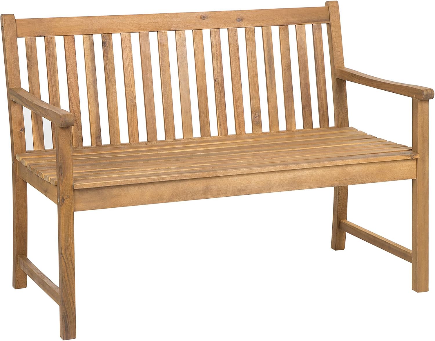 Beliani Gartenbank Akazienholz Hellbraun 120 cm Vivara