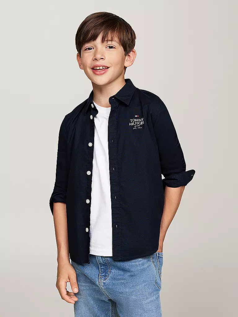 TOMMY HILFIGER Jungen Hemd  dunkelblau