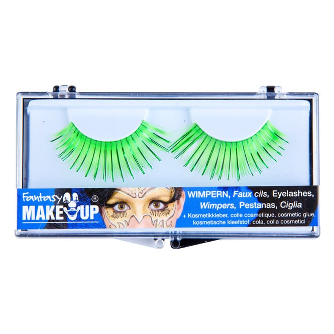 Wimpern - zum Ankleben - inkl. Kleber - grün