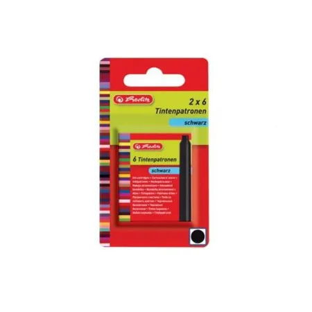 Herlitz Tintenpatrone Standard, schwarz, 2 x 6 Stück
