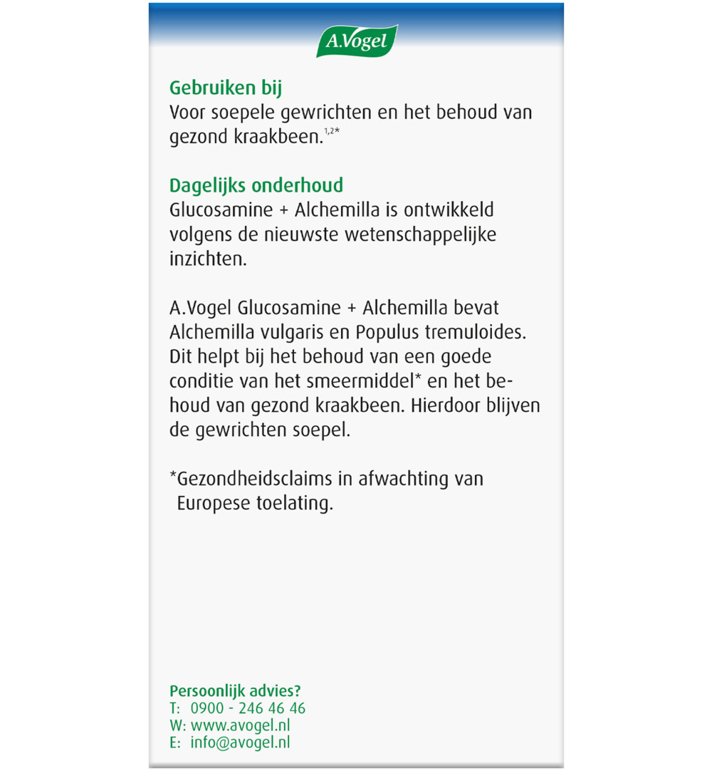 A.Vogel Alchemilla glucosamine (90 tabletten)
