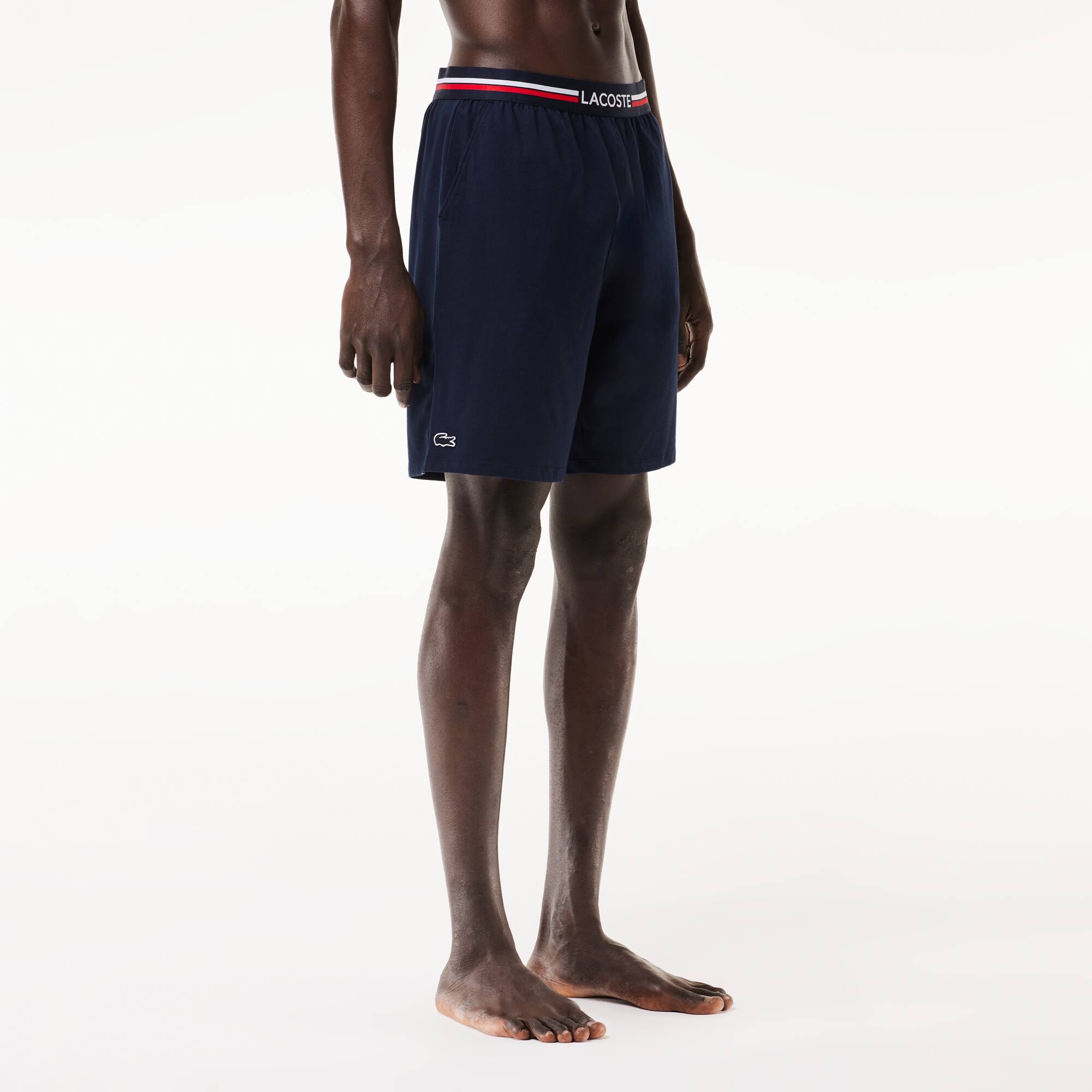 Pyjama-Shorts mit Trikolor-Bund Loungewear - Blau - Lacoste - Herren