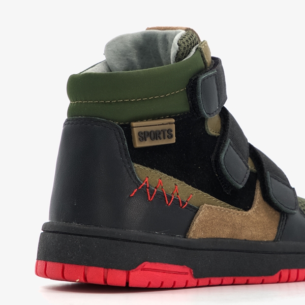 TwoDay hoge leren jongens sneakers groen