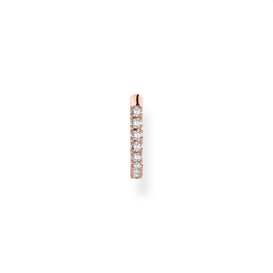 Thomas Sabo Charm Club Einzel Creole weisse Steine roségold