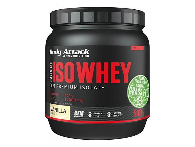 Body Attack Pulver Extreme Iso Whey Professional Vanille 50 Nahrungsergänzungsmittel mit wertvollem Whey Isolat