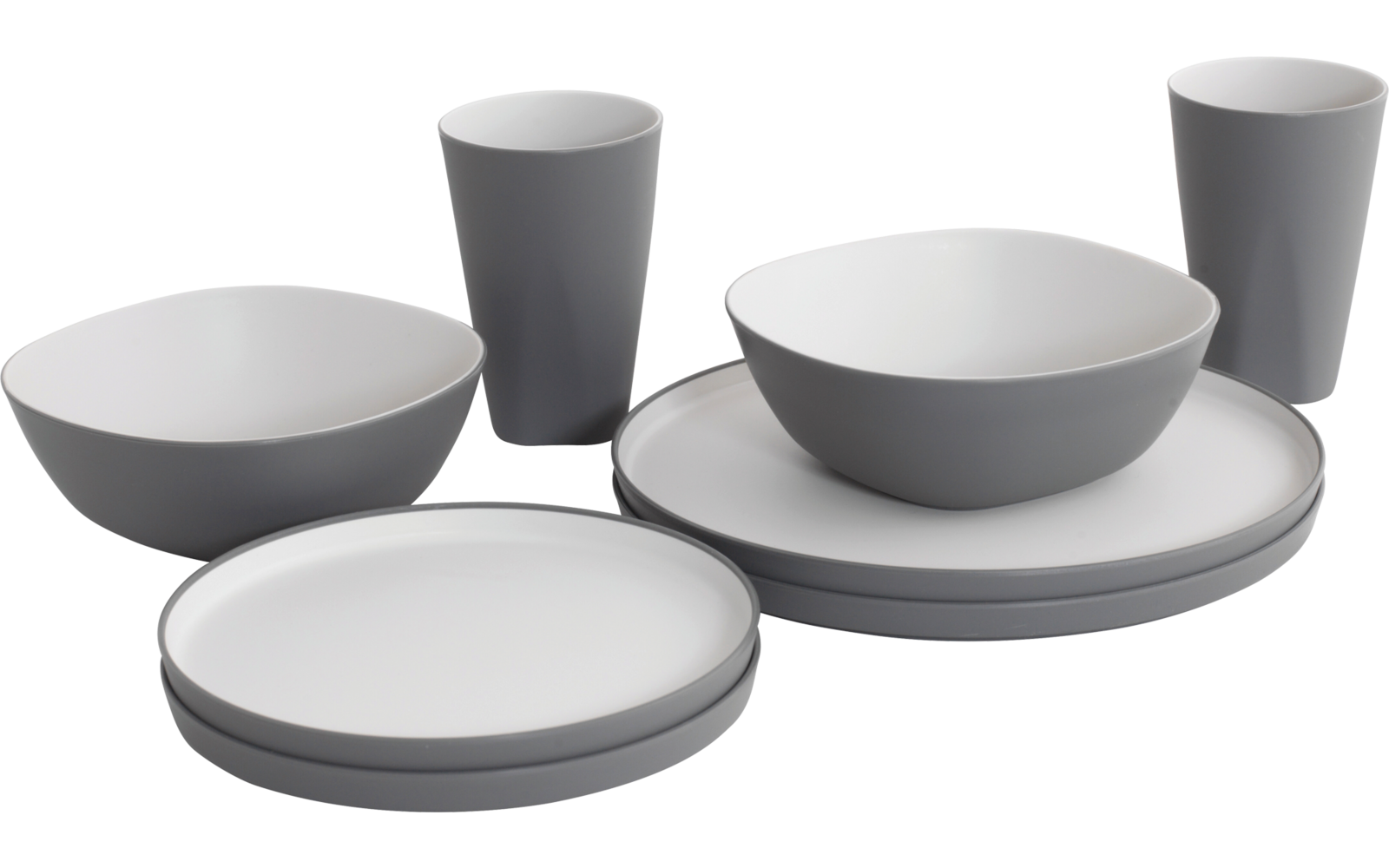 Outwell Gala 2 Personen Dinner Set 8 teilig Grey Mist