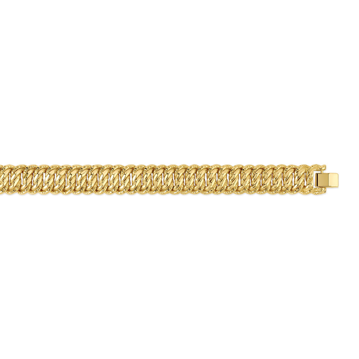 Bracelet plaqué or maille américaine 19 cm