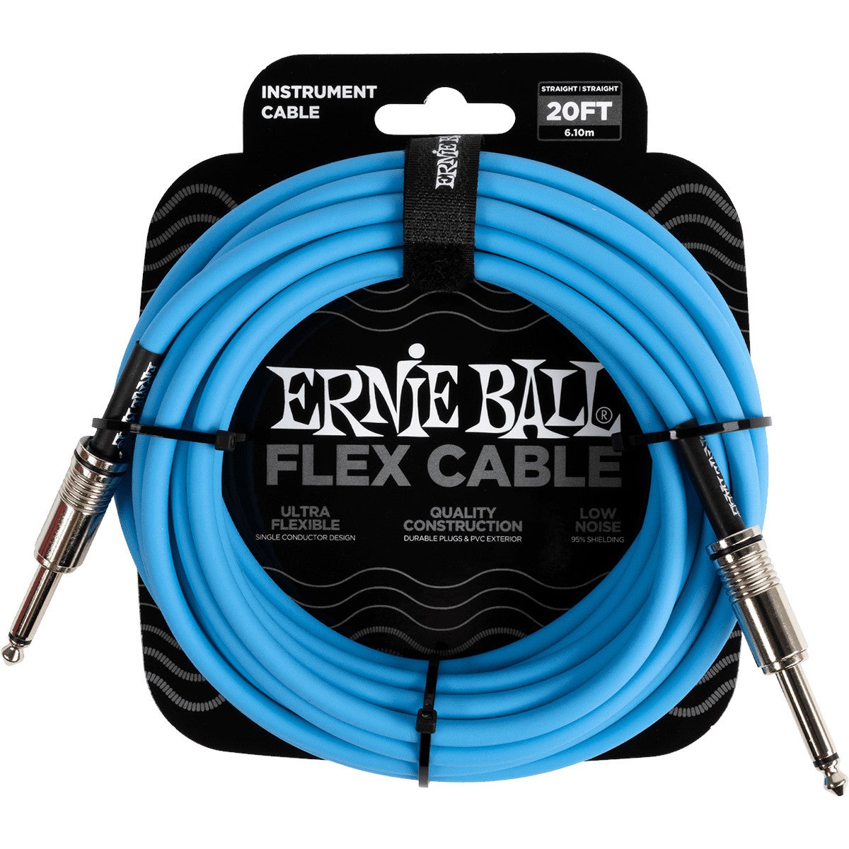 Ernie Ball 6417 Flex 6 meter instrumentkabel blauw