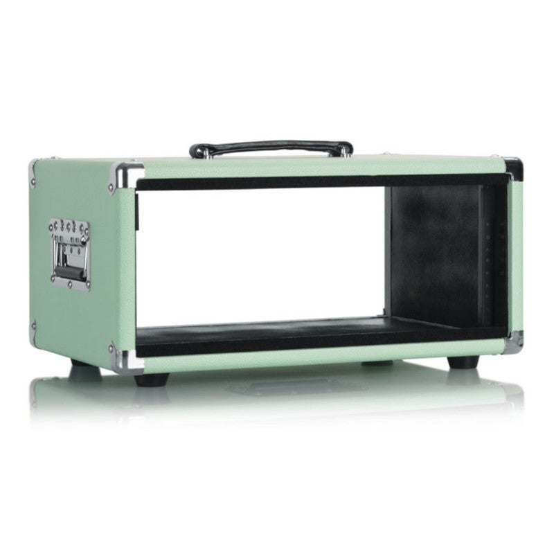 Gator Cases GR-RETRORACK-4SG Retro Rack Vintage Amp Vibe Rack Case 4U Seafoam Green