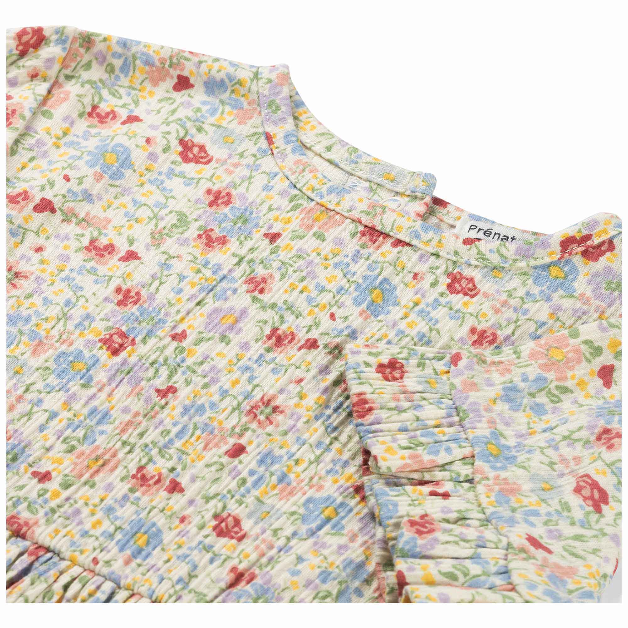 Prénatal baby jurk korte mouwen bloemen multi